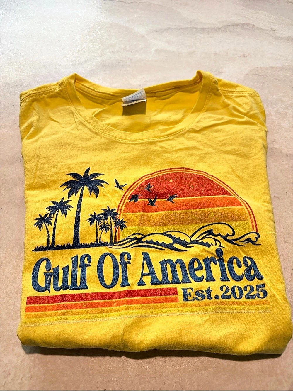 Port & Company 100% Cotton Graphic Short Sleeve “Gulf Of America” T-Shirt Small
